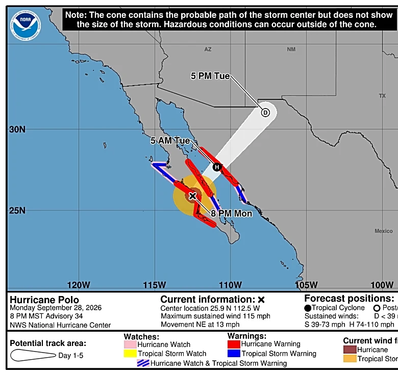 Could a tornado hit El Paso? What to know as Hurricane Polo moves in