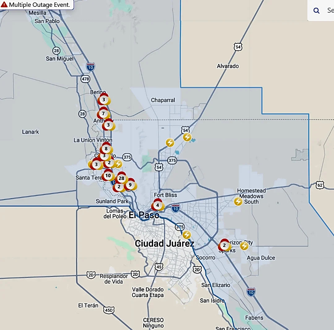Nearly 6,600 lose power as damaging winds slam El Paso
