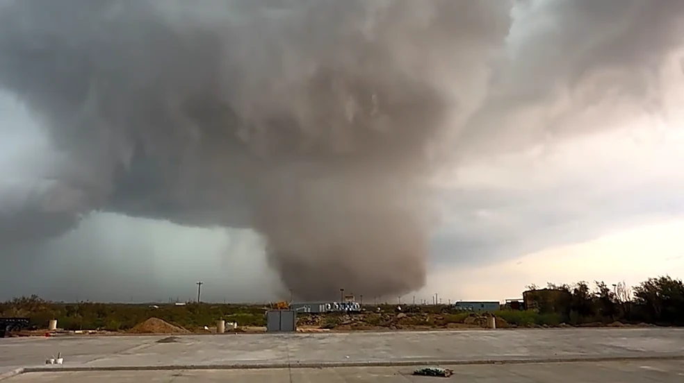 Watch: Tornado swirls near Fort Stockton as storms hit West Texas