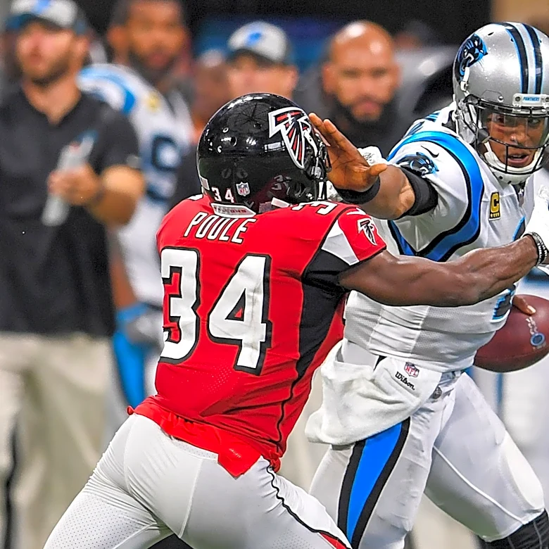 Cam Newton sends a message to the Falcons