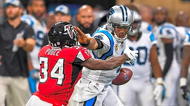 Cam Newton sends a message to the Falcons