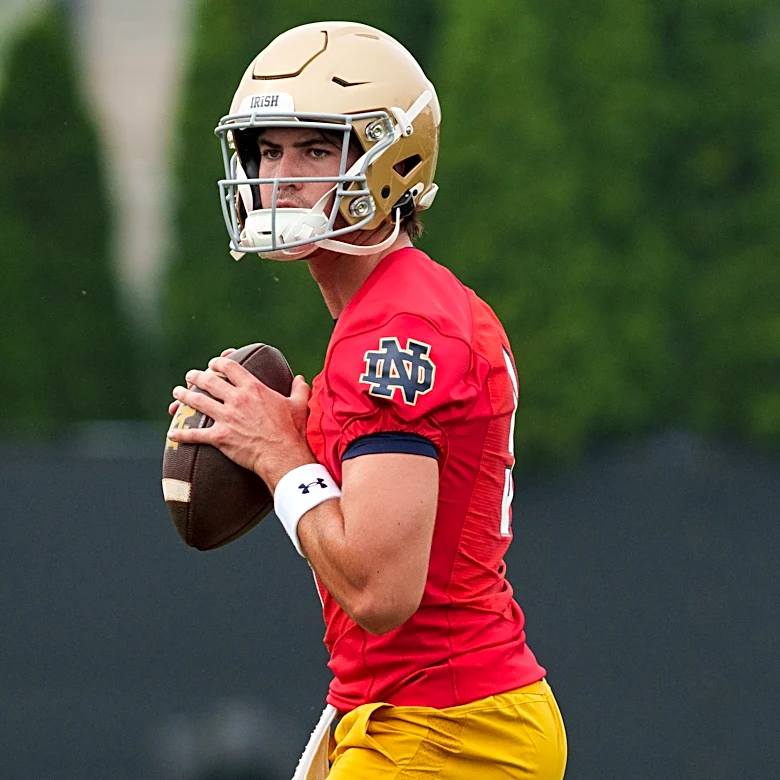 A quarterback might be emerging behind Notre Dame’s starter CJ Carr