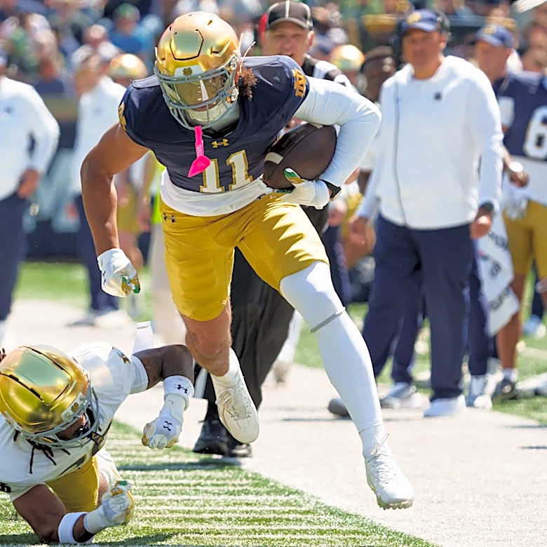After missing a practice Notre Dame freshman returns to make huge play