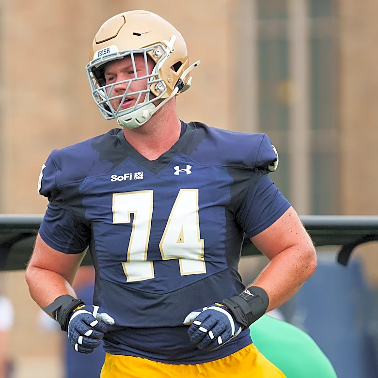 Irish offensive lineman named to freshman of the year award watchlist