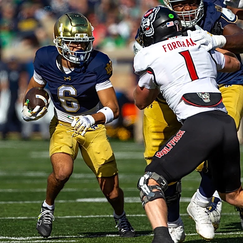 Watch Notre Dame's Jordan Faison with a 30-yard catch-and-run