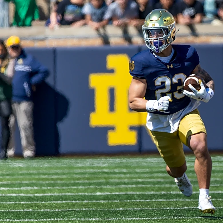 Watch Notre Dame's Nolan James catch a passing touchdown