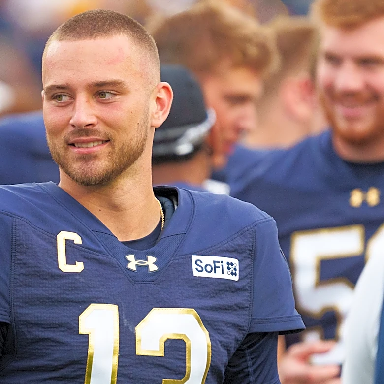 Notre Dame QB CJ Carr dominated Rice, was PFF’s top QB of Week 2?