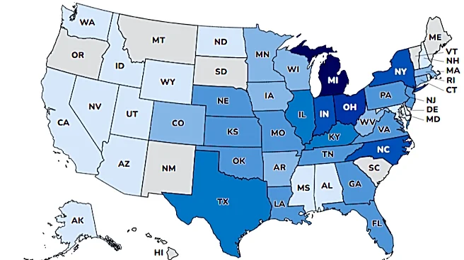 4,200+ Cyclosporiasis cases in 41 states. How many in Jacksonville?