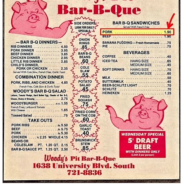 Woody's Bar-B-Q closing original Jacksonville restaurant Sept. 30