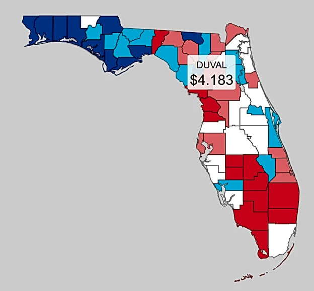 Jacksonville drivers can fill up for less this week. See latest prices