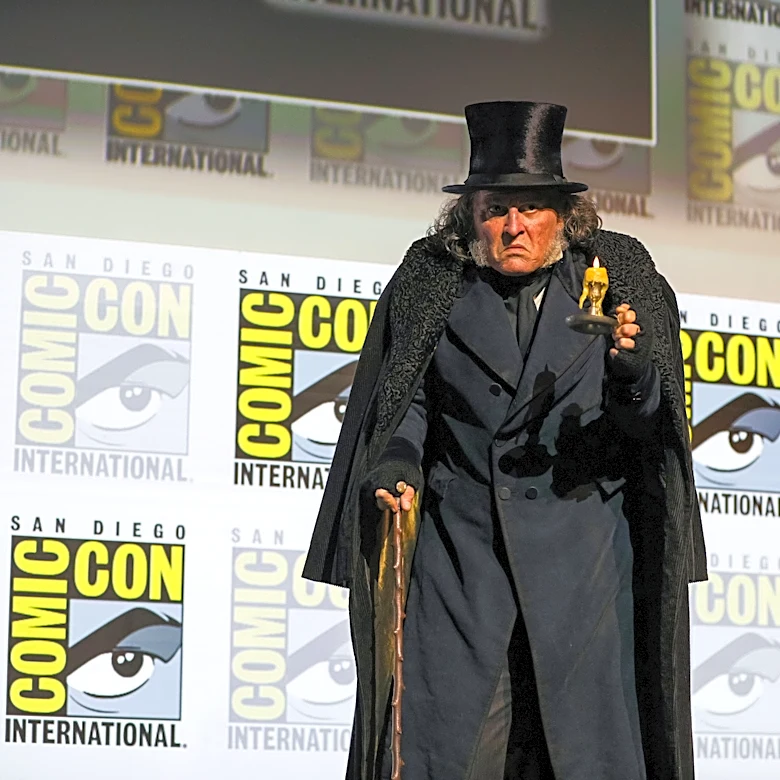 Why did Johnny Depp dress like Ebenezer Scrooge at Comic Con?