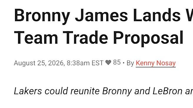 Was Bronny James actually traded to the Sixers? What really happened