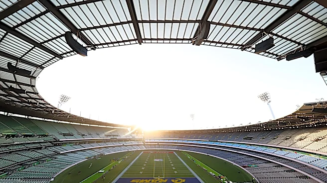 Why are the stands so far away from the field in NFL's 49ers-Rams Australia game?