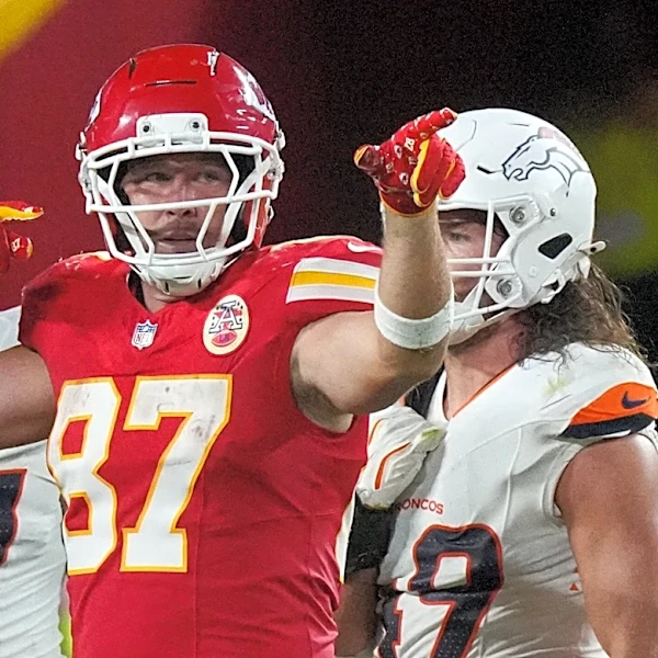 How fast was Travis Kelce running on his 59-yard reception against the Broncos?