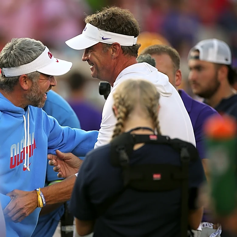 Lane Kiffin and Pete Golding were all laughs before LSU-Ole Miss