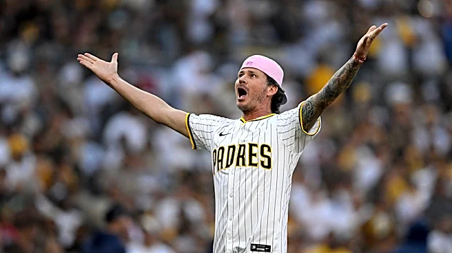 Blink-182 star gets emotional singing his own song with Padres fans