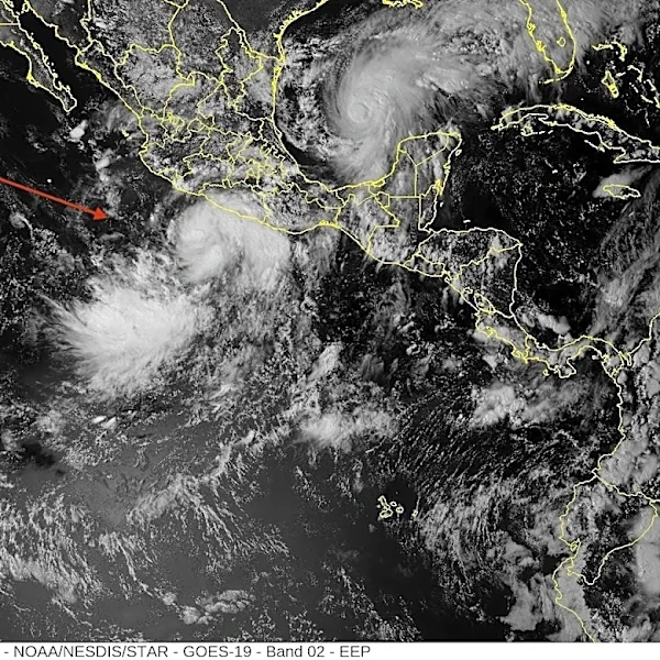 Tropical Storm Simon forms off Mexico, rapidly gaining strength