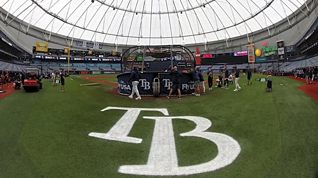 What are the Rays' stadium roof ground rules for Tropicana Field?