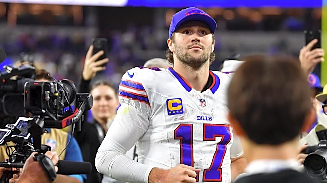 Baffled Josh Allen spotted Alaric Jackson punching Bradley Chubb mid-interview