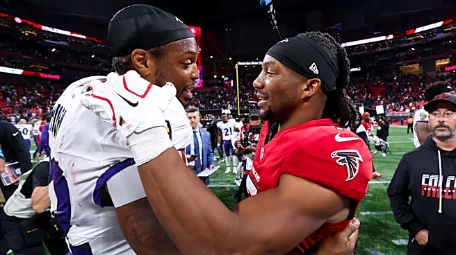 Mic'd-up footage showed Derrick Henry's classy postgame message for Bijan Robinson