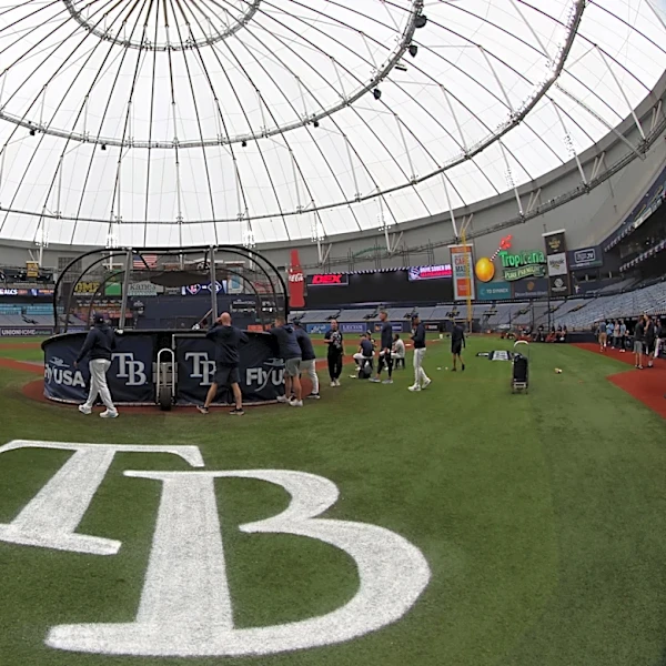 Brewers closer Trevor Megill had harsh words for the roof at the Rays' stadium