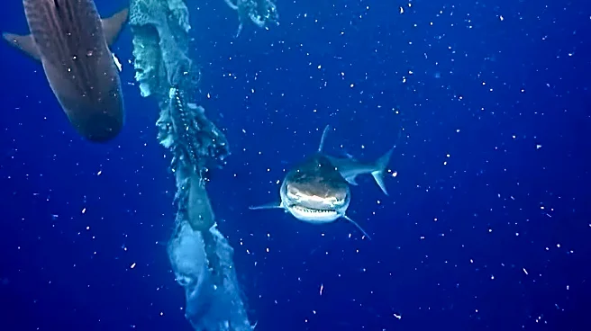 Surreal scenes as sharks, swimmers circle whale carcass off Kona