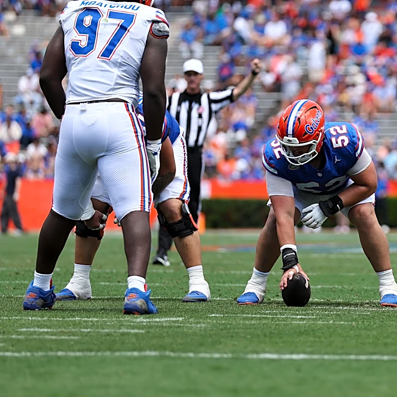 Jon Sumrall identifies two rising stars on Florida's offensive line