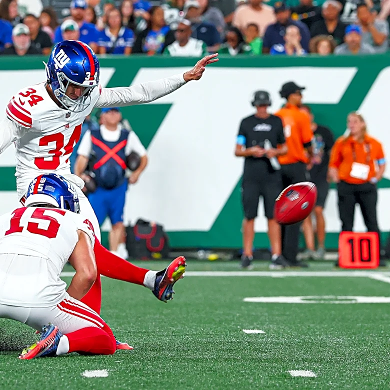 New York Giants' John Harbaugh: Dominic Zvada has won the kicking battle