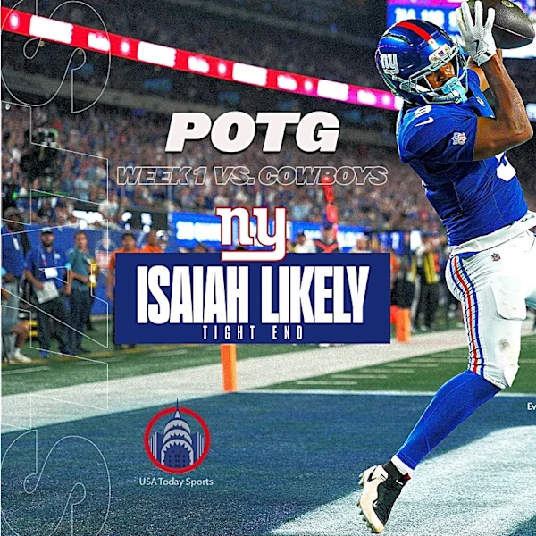 New York Giants vs. Dallas Cowboys Player of the Game: TE Isaiah Likely