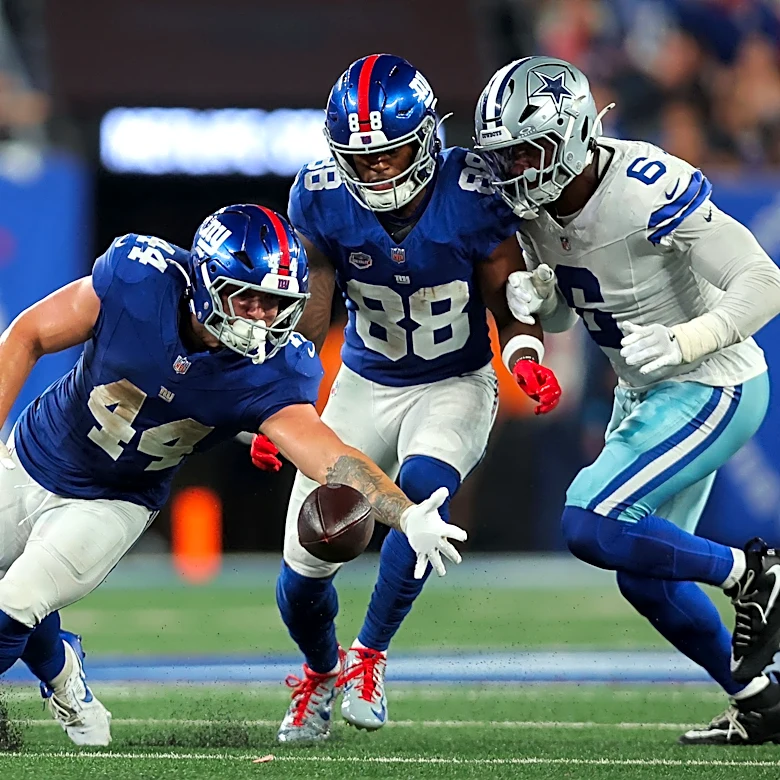 Giants' John Harbaugh on Week 1 fumbles: Ball security is 'non-negotiable'
