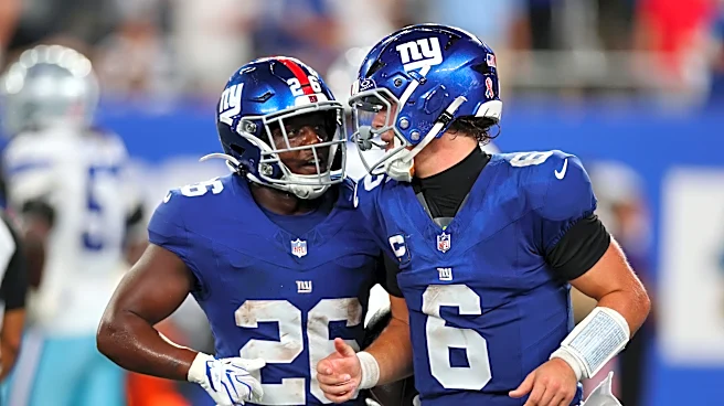 Giants' Jaxson Dart breaks down three-play sequence to Devin Singletary