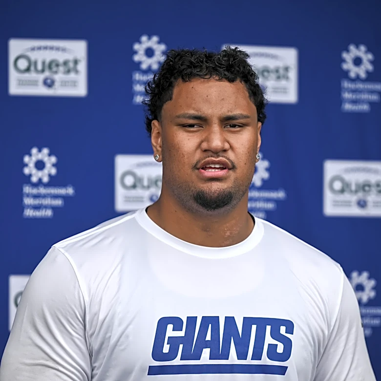 New York Giants' Francis Mauigoa ready to face the man he once idolized
