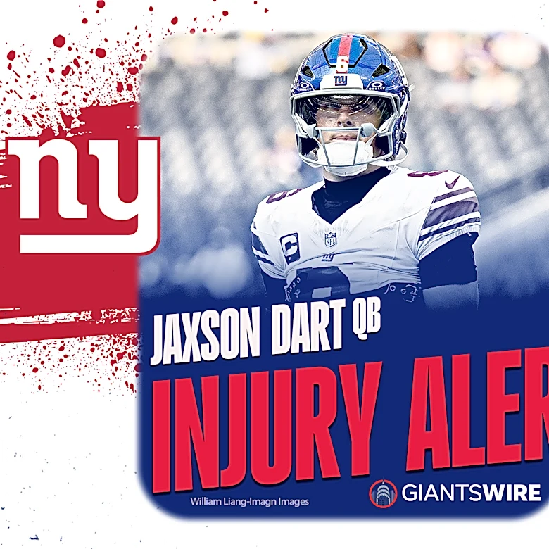 New York Giants QB Jaxson Dart leaves Rams game with injury