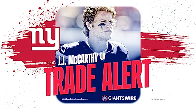 New York Giants acquire QB J.J. McCarthy from Minnesota Vikings
