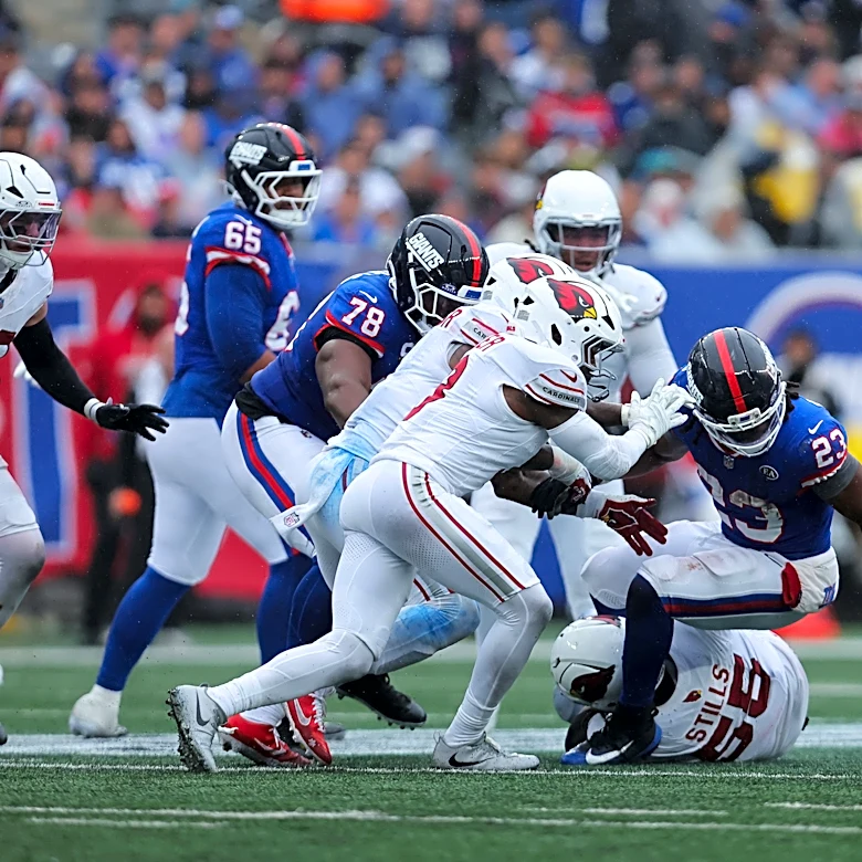 John Harbaugh says New York Giants' backs must clean up fumbling issues
