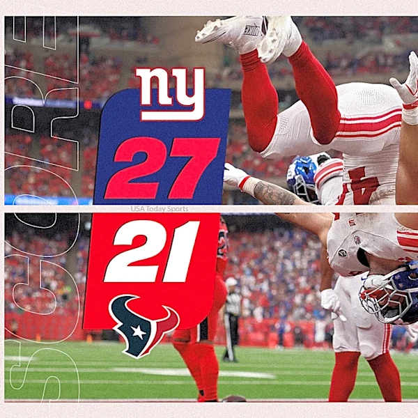 New York Giants stun Texans 27-21 in OT, seize NFC East lead at 4-2-1