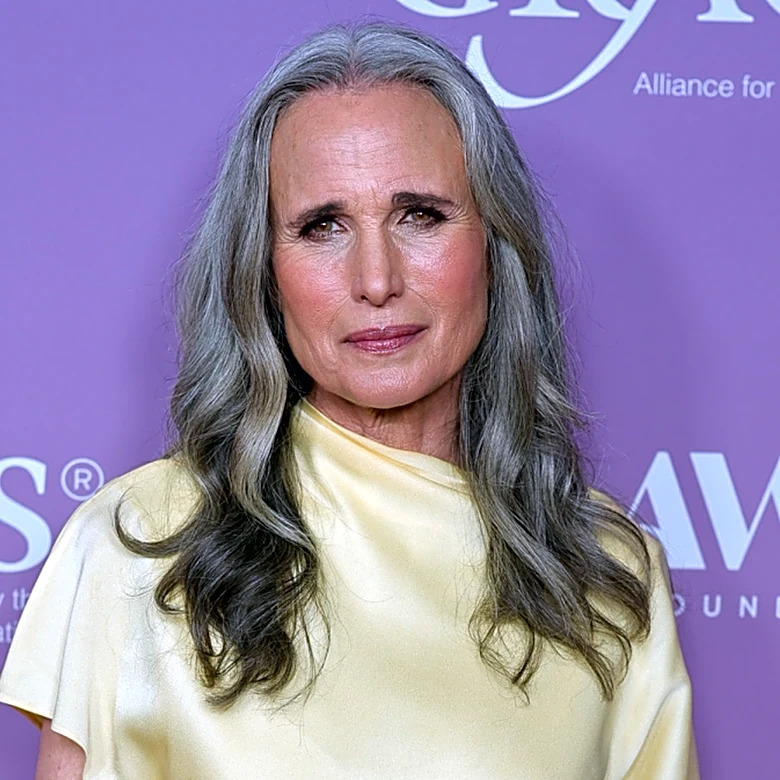 Andie MacDowell's Gorgeous Gray Hair & Ode To Aging Stole The Show At The 2026 Gracie Awards