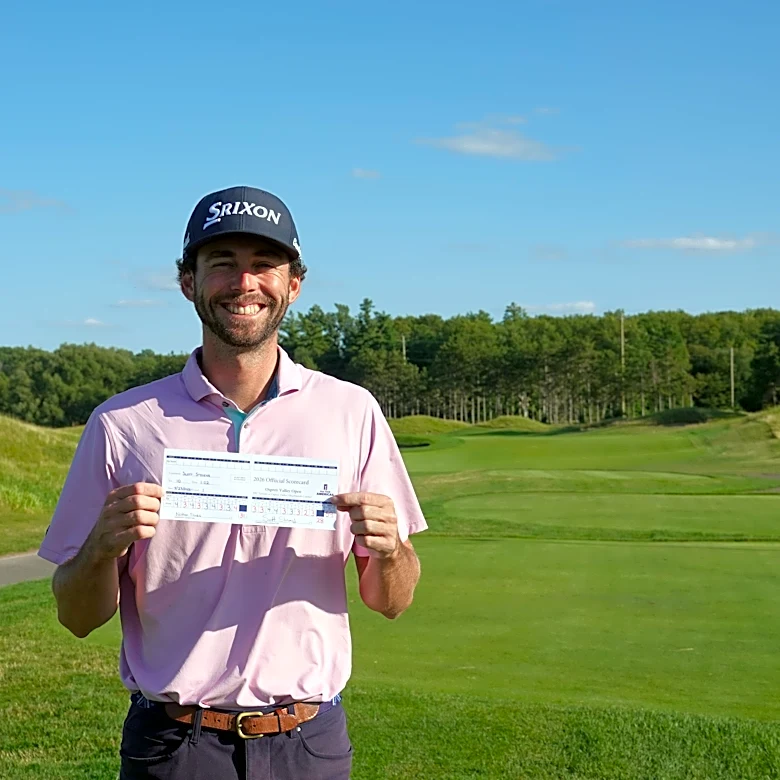Scott Stevens shoots 59 on PGA Tour Americas with girlfriend working as his caddie