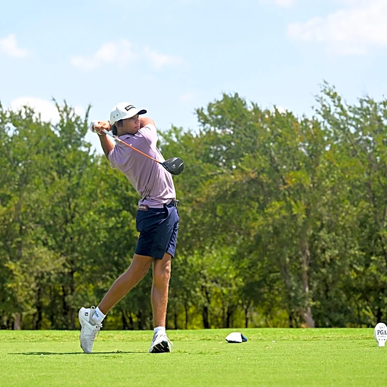 Charlie Woods climbs leaderboard with 70, makes cut at Junior PGA Championship