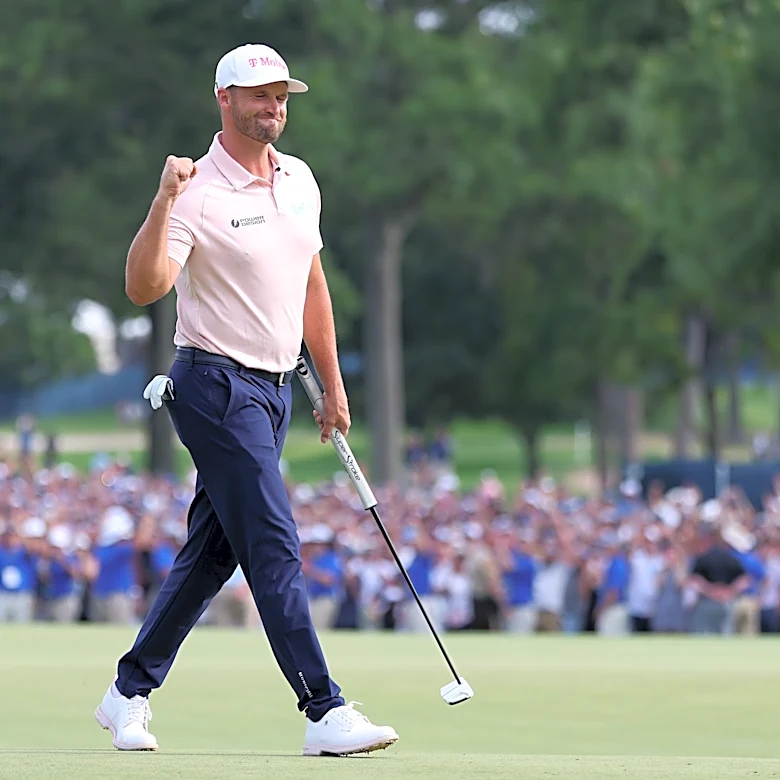 Wyndham Clark closes with three straight birdies to win BMW Championship