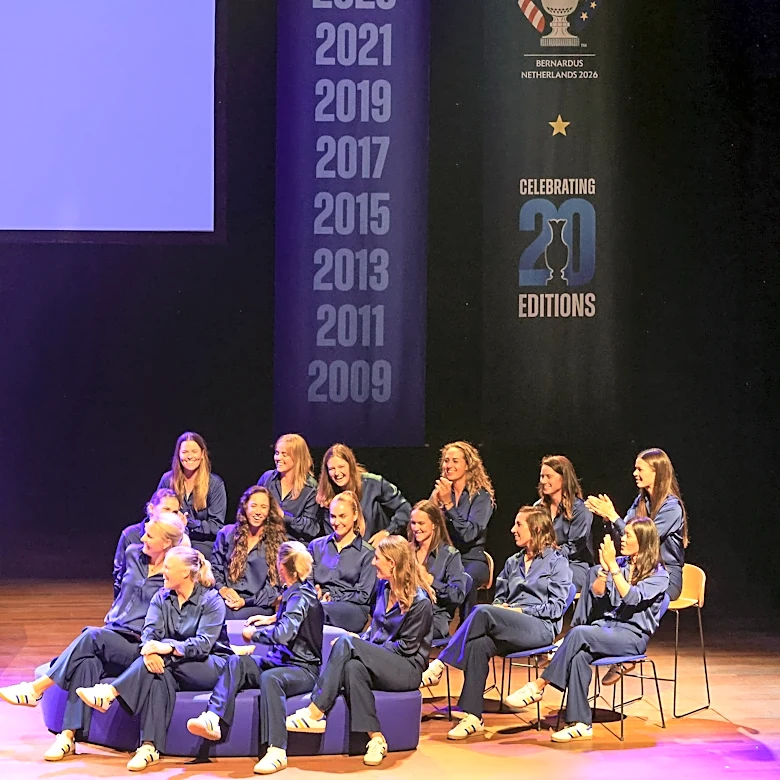 Photos: European players dress in matching ensemble at 2026 Solheim Cup gala