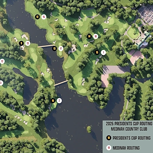Medinah No. 3 reorders holes to boost Presidents Cup drama