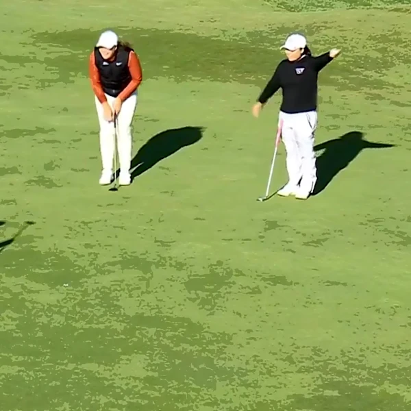 Watch: Wind blows missed putt back into hole at St Andrews Links Collegiate