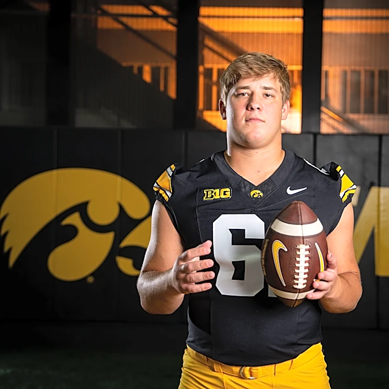 Iowa football walk-on currently in line to start along OL in opener
