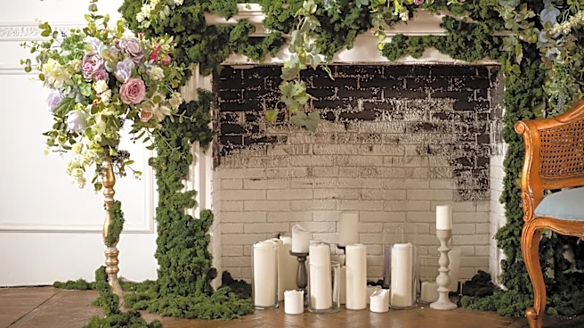 Homeowner Uses Beads To Turn An Unusable Fireplace Into A Gorgeous Decor Piece