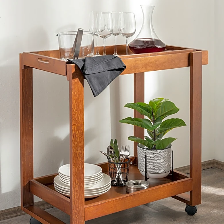 Everyone Owned One In The 60s –– Upcycle A Vintage Bar Cart To Give It A Modern Look
