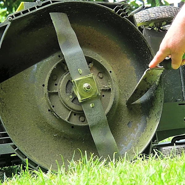 Sharpen Your Lawn Mower Blades With A Simple Drill Attachment