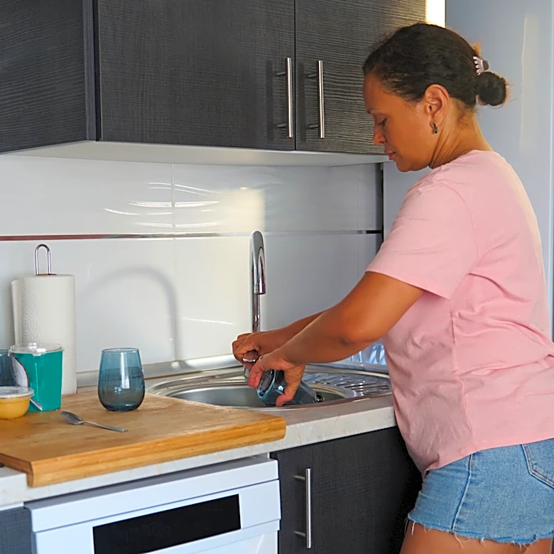 Amazon Has A Rustic Countertop Storage Find That'll Make Organizing Your Space 10x Easier