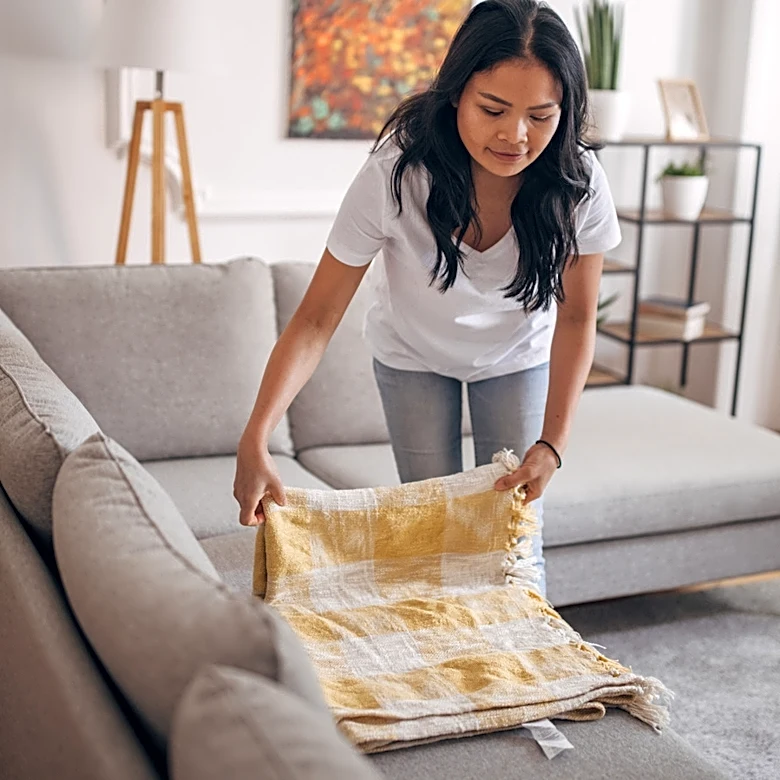 Ditch Boring Closet Shelves — Here's A More Creative Way To Store Bulky Blankets