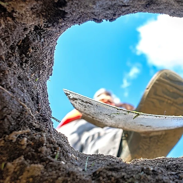 Woman Uses Concrete Blocks To Create A Serene Garden Wishing Well On A Budget